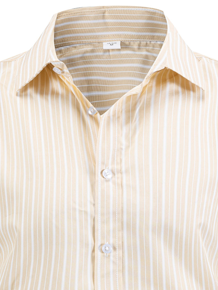 Long Sleeve Striped Button-Up Shirt