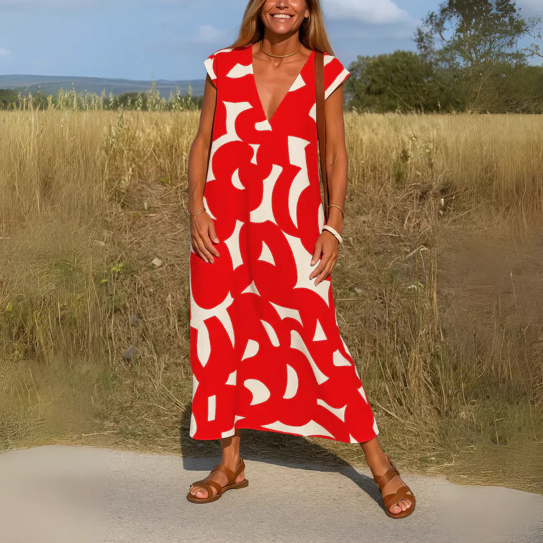 Ella™ | Cutwork Detail Maxi Dress