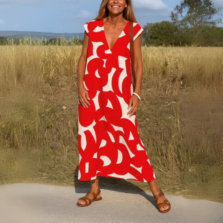 Ella™ | Cutwork Detail Maxi Dress