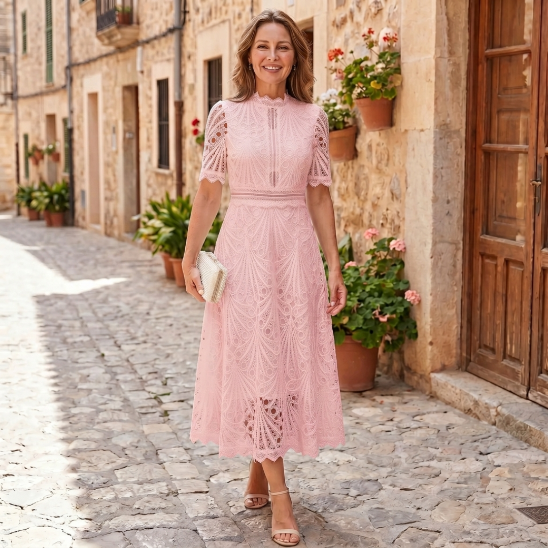 Pola Lace Midi Dress
