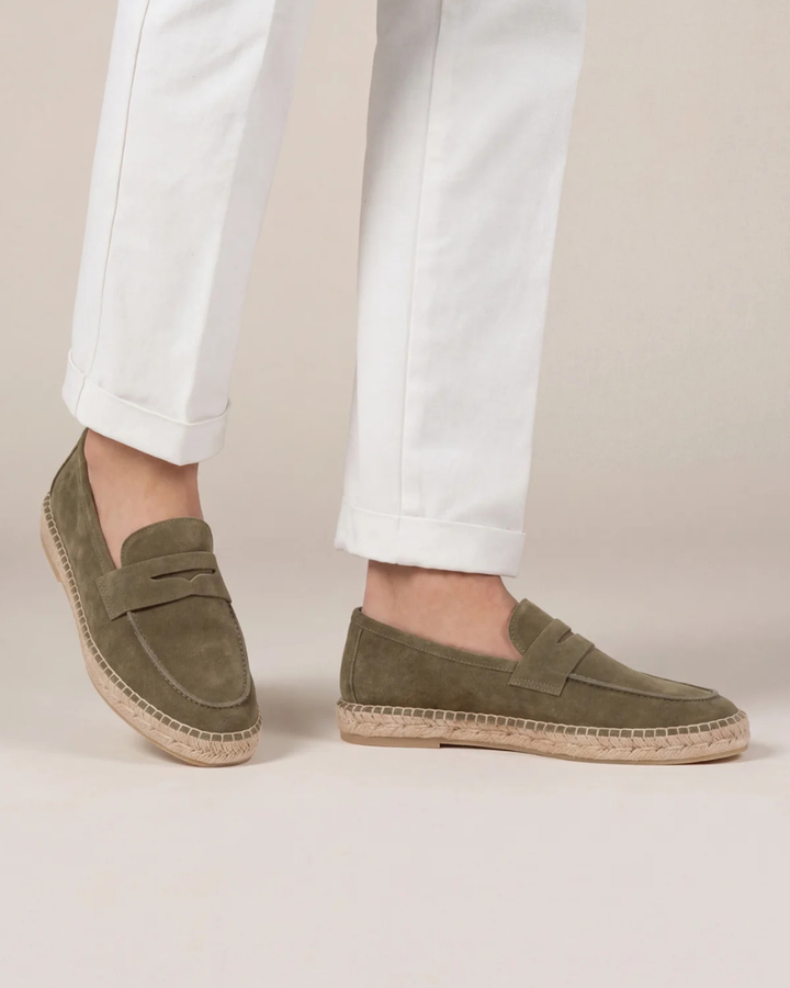 Olive Suède Riviera Espadrille