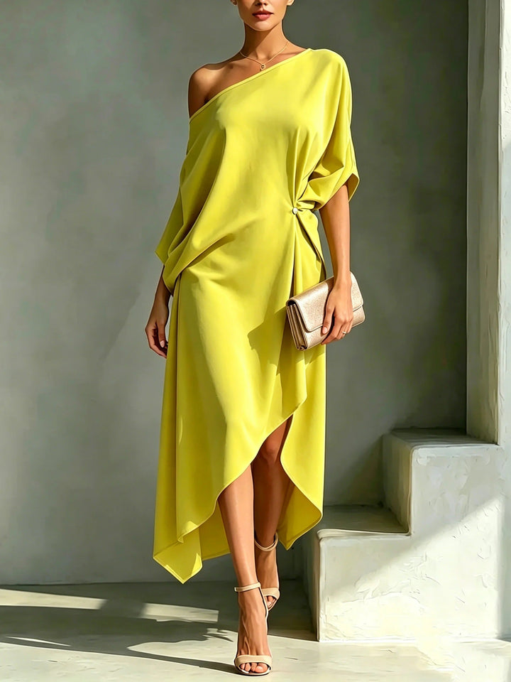Maëva One-Shoulder Midi Dress
