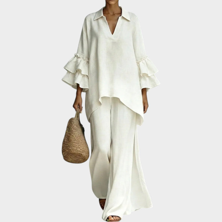 Bijou Ruffle-Sleeve Set