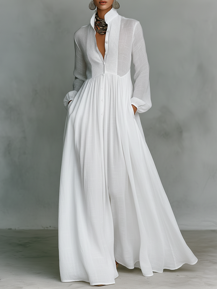 Anna | Elegant maxi dress with buttons