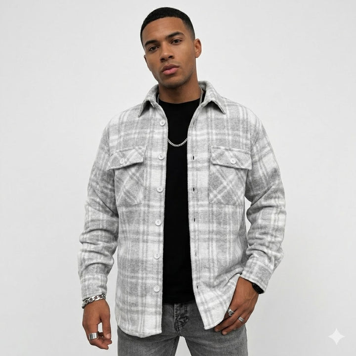 Oliver Laurent | Premium Plaid Overshirt Jacket For Men