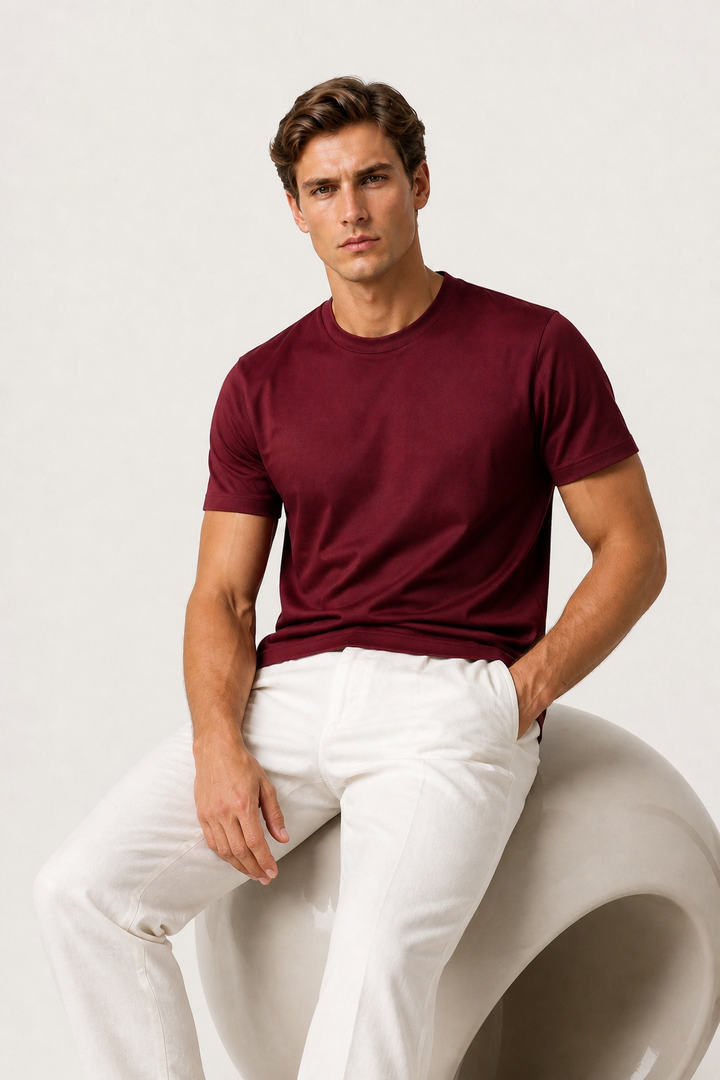 Azuro Tee Burgundy