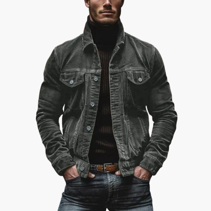 Ethan Calloway | Textured Button Jacket For Men