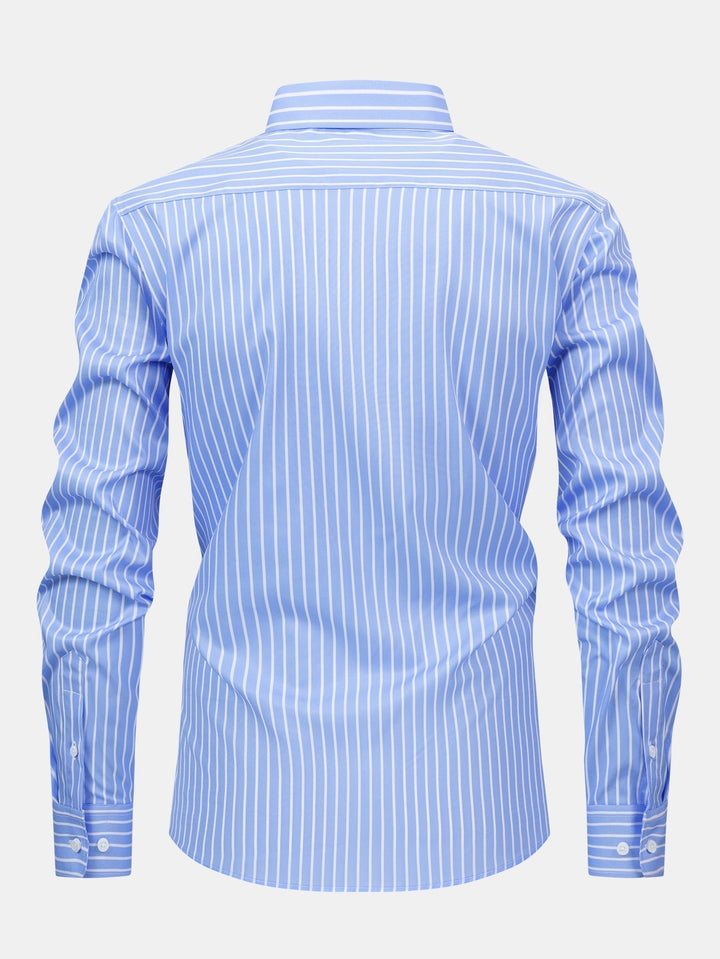 Long Sleeve Striped Shirt with Buttons