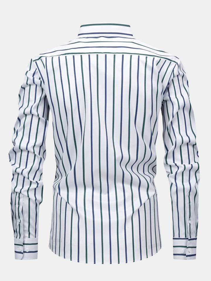 Long Sleeve Striped Button-Up Shirt