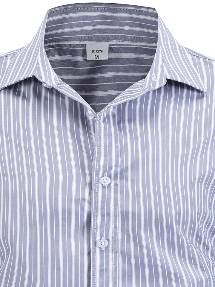 Long Sleeve Striped Button-Up Shirt