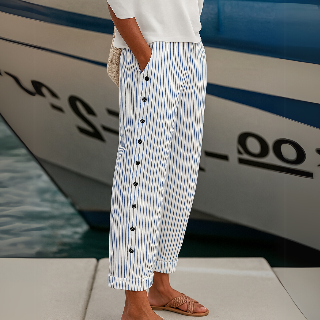 Portofino Linen Striped Pants
