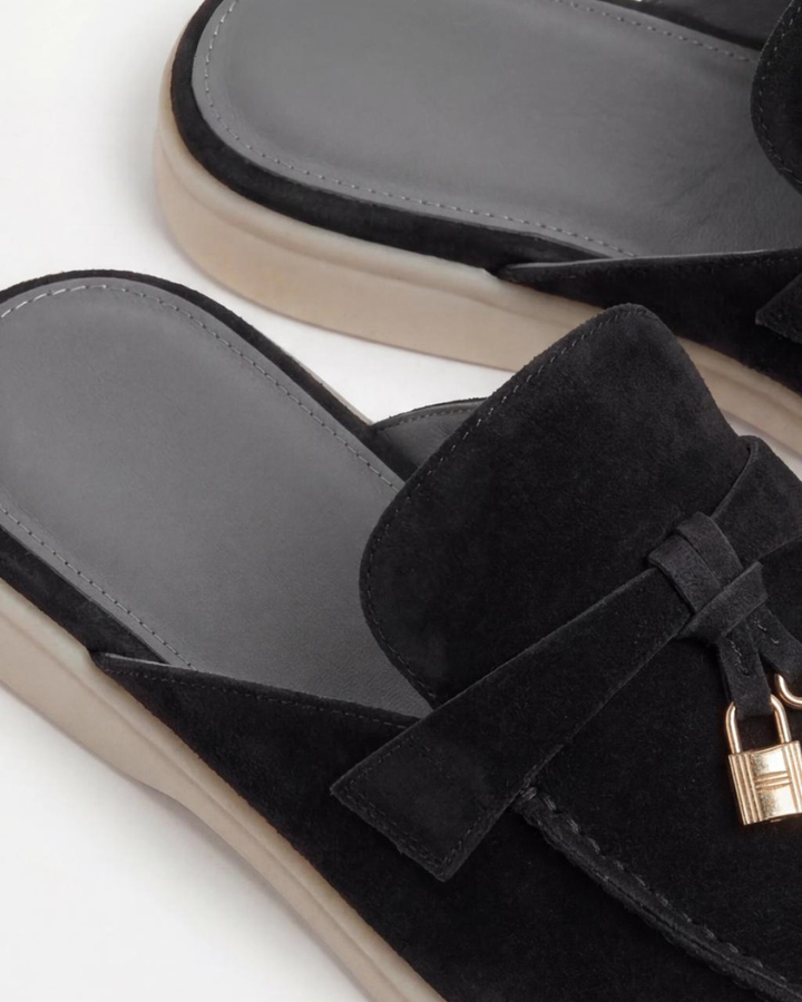 Black Suède Mediterranean Mule