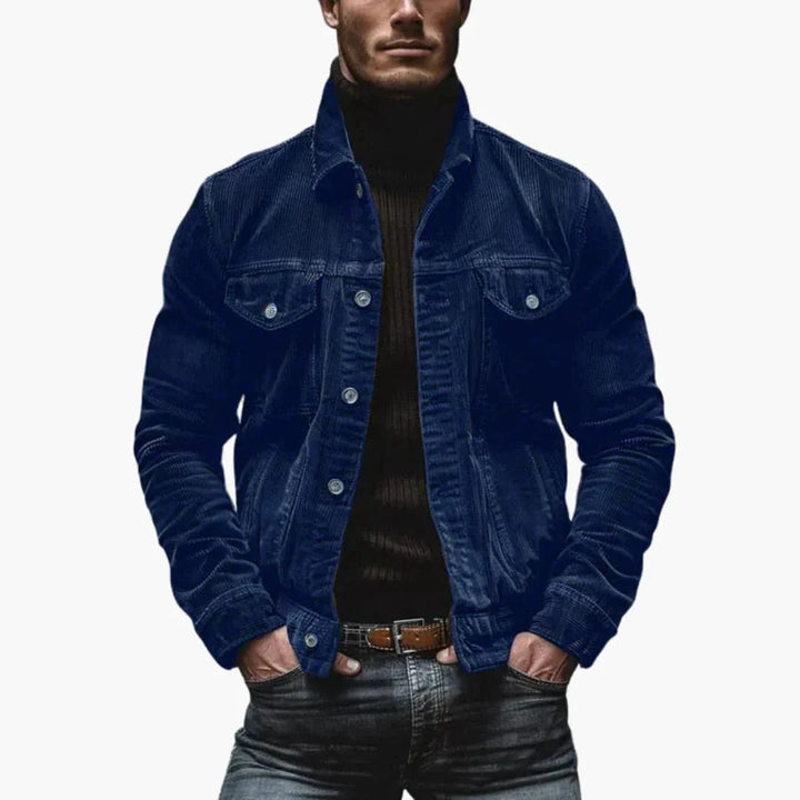 Ethan Calloway | Textured Button Jacket For Men