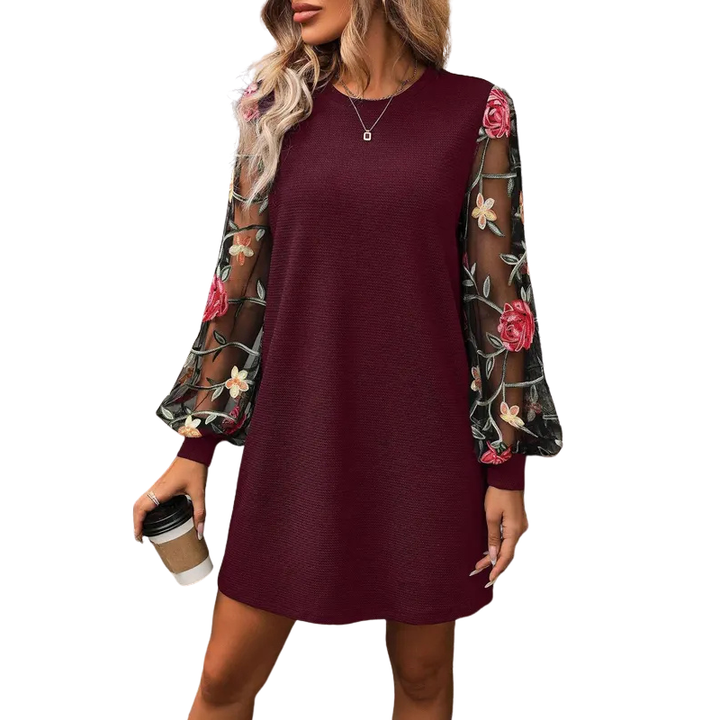Margaux Embroidered Sleeve Dress