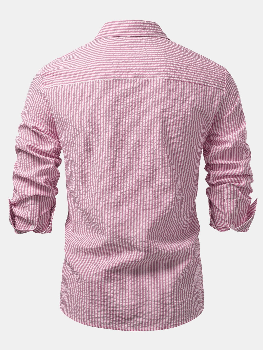 Striped Button-Up Seersucker Shirt