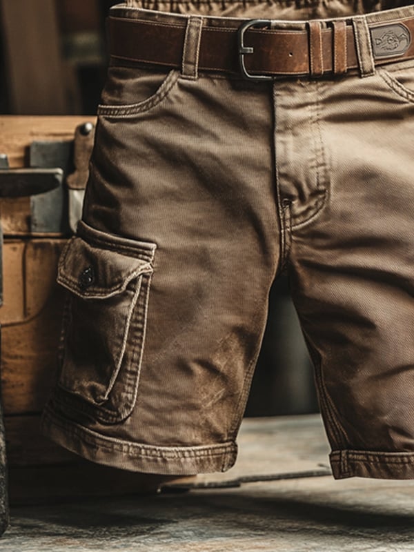 Mia Ottawa - Retro Multi-Pocket Cargo Shorts