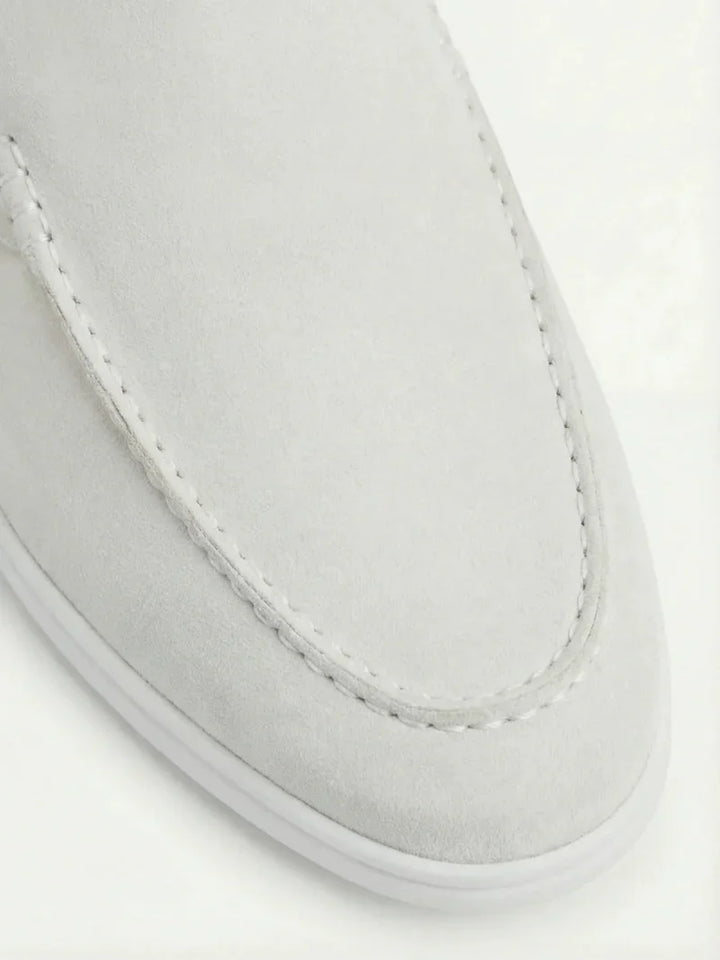 White Suède Yacht Mule