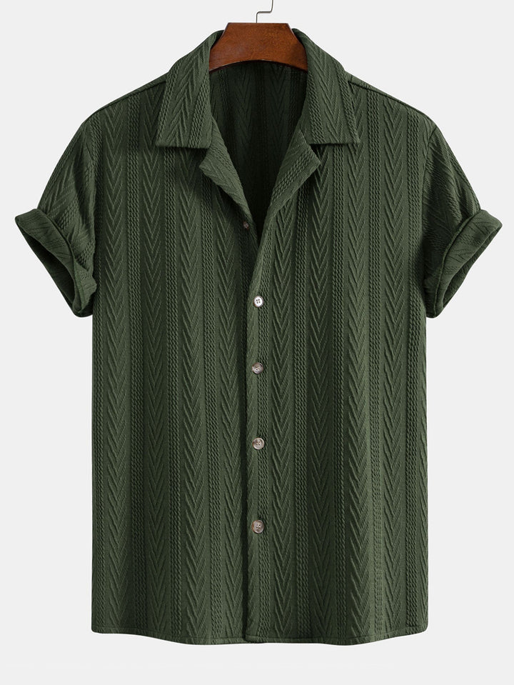 Textured Jacquard Cuban <tc>S</tc>hirt