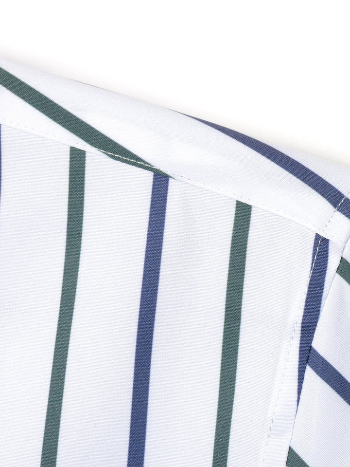 Long Sleeve Striped Button-Up Shirt
