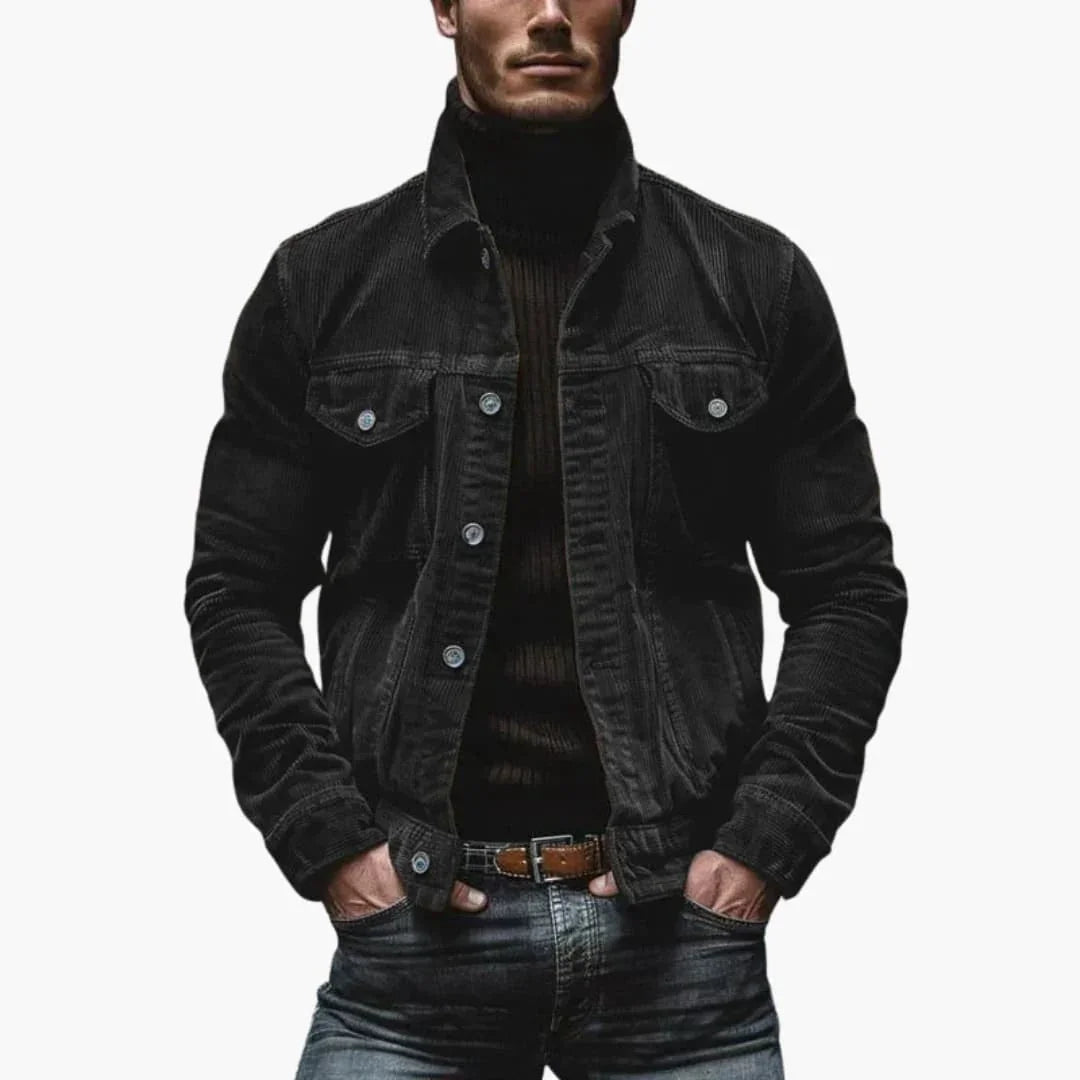 Ethan Calloway | Textured Button Jacket For Men