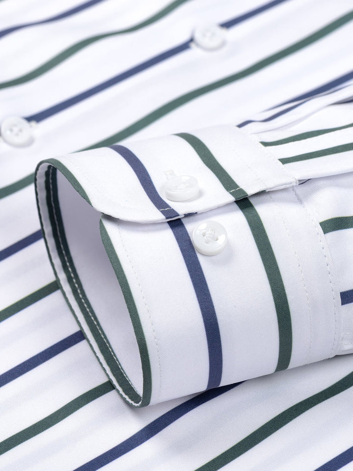 Long Sleeve Striped Button-Up Shirt