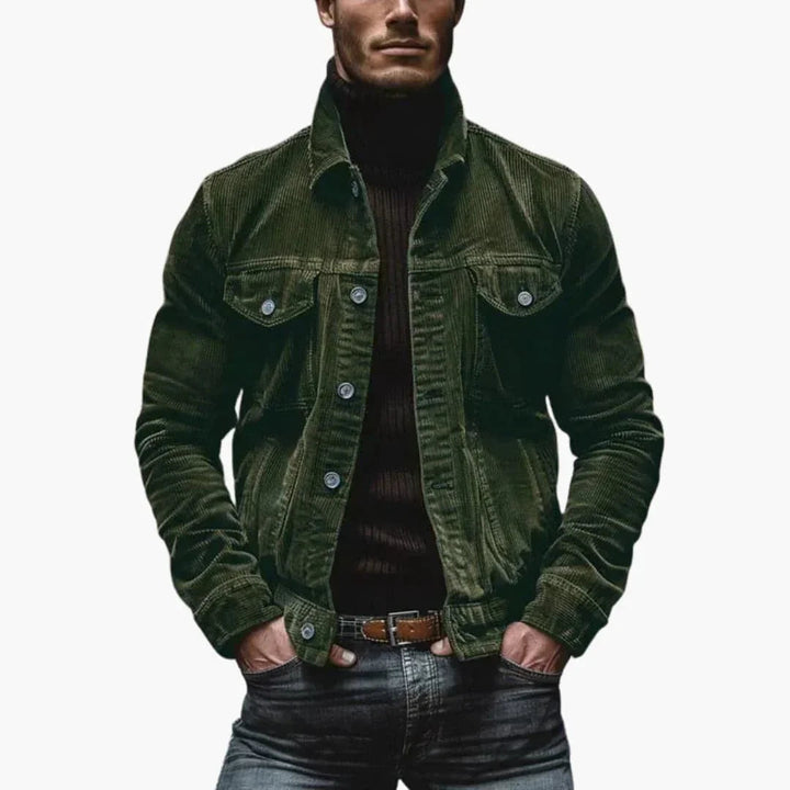 Ethan Calloway | Textured Button Jacket For Men