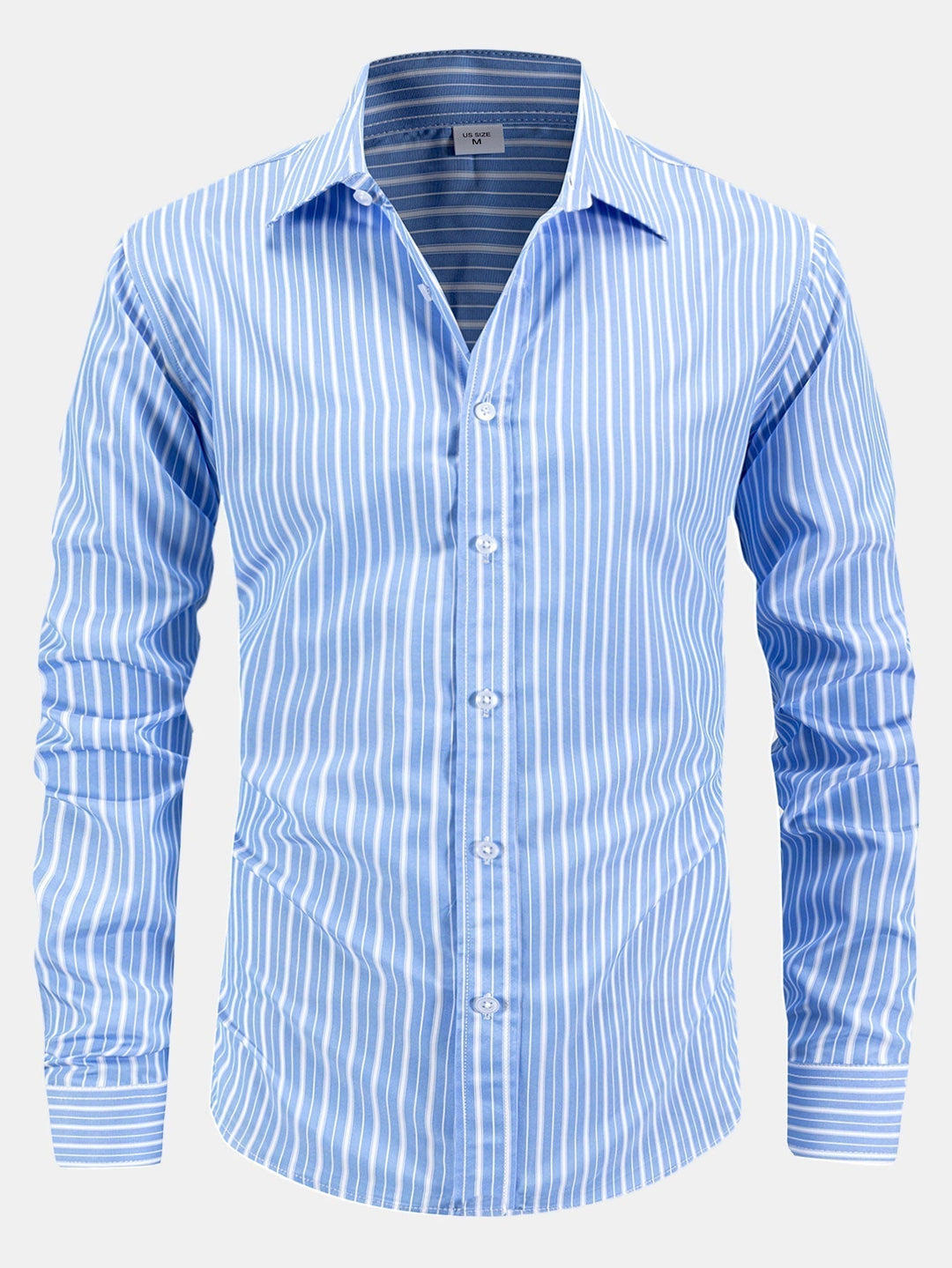 Long Sleeve Striped Button-Up Shirt