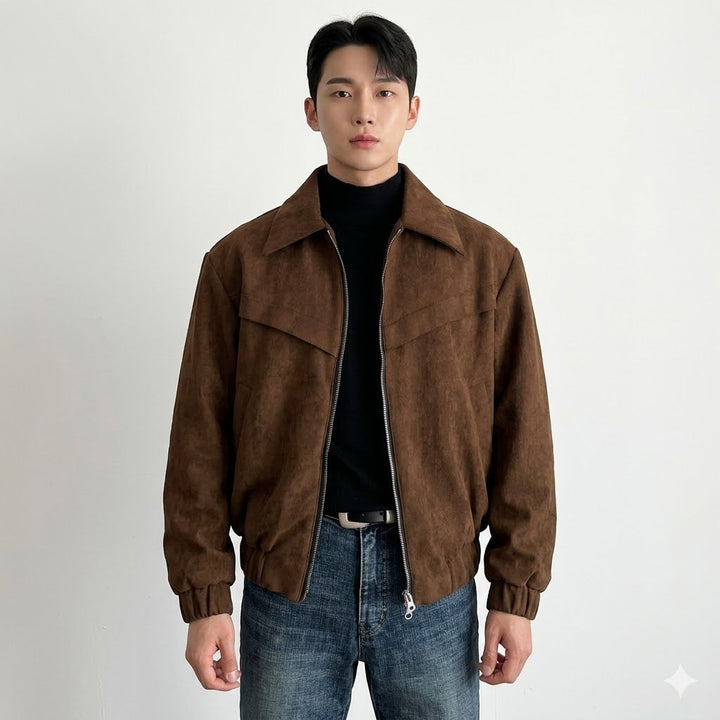 Marco Bellini | Suede Luxe Zip Jacket For Men