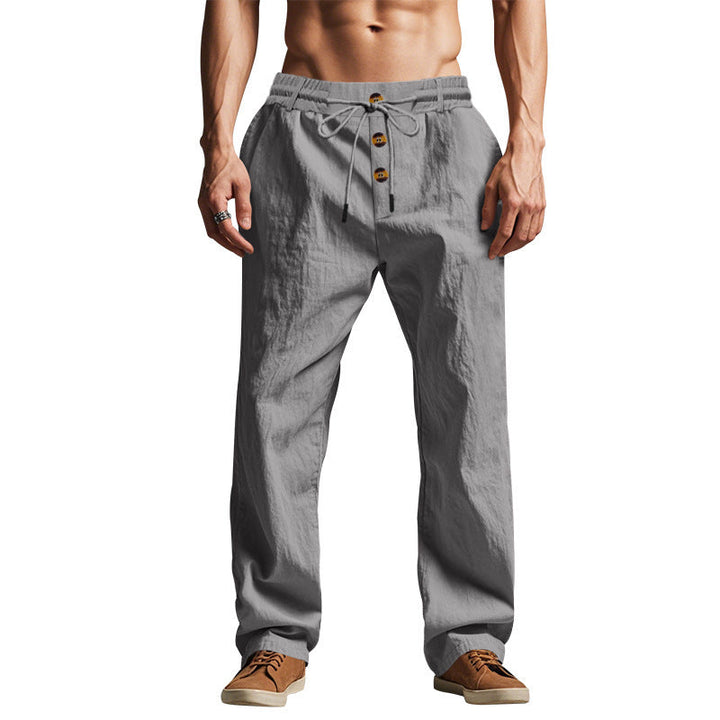 Owen Mitchell | Relaxed Linen-Blend Beach Trousers For Men