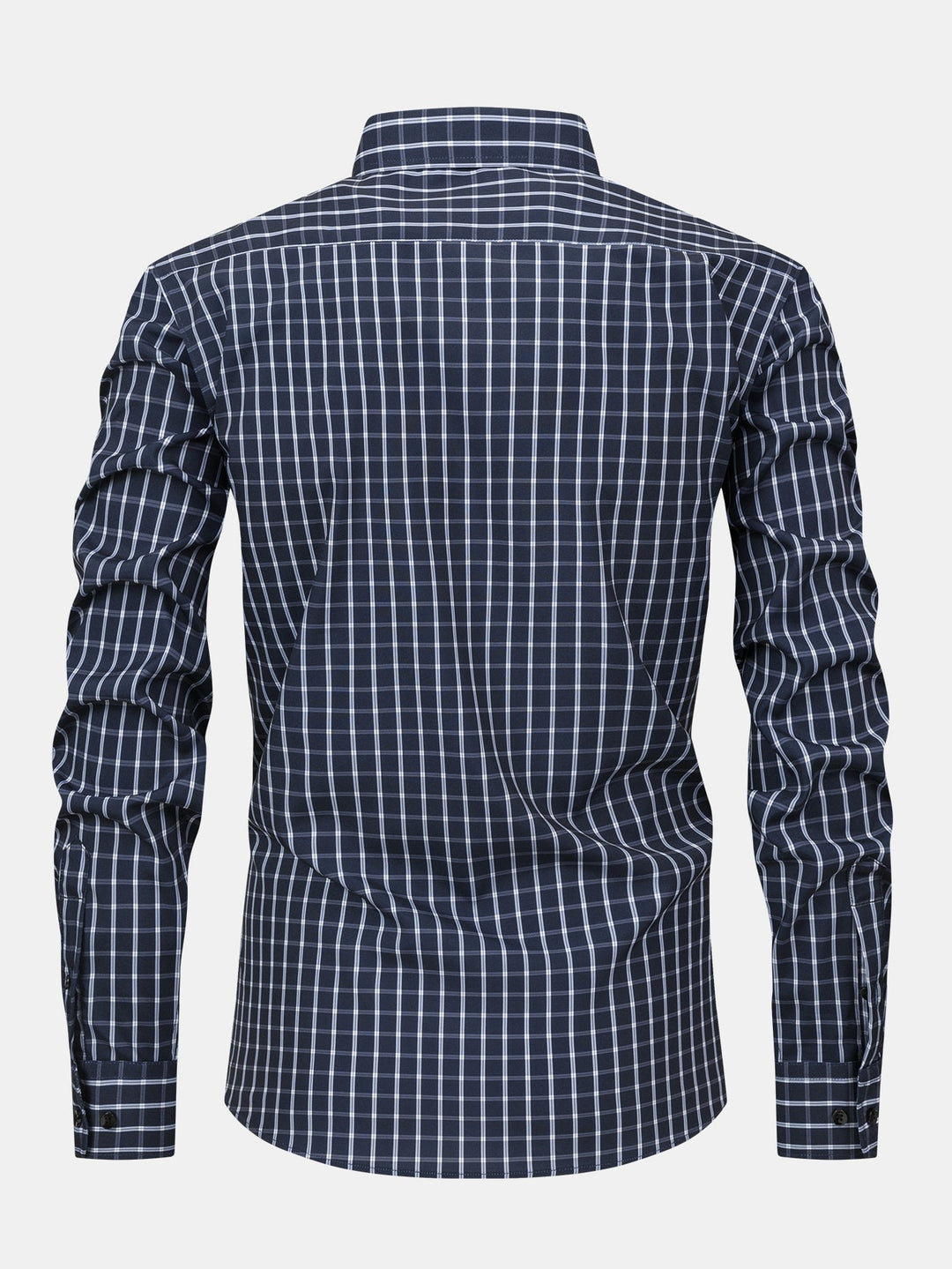 Long Sleeve Checkered Shirt with Buttons
