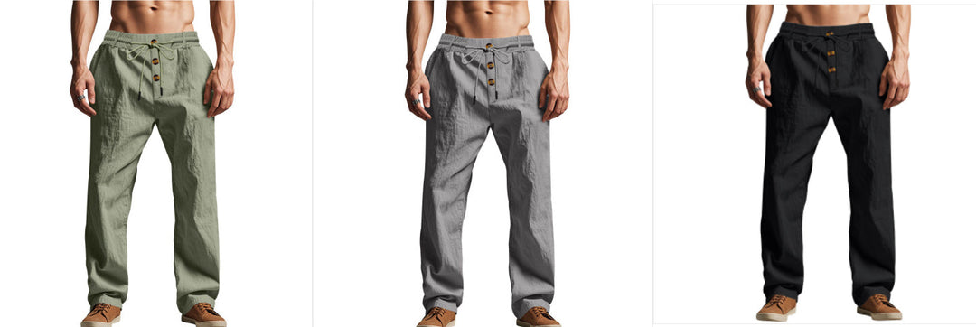 Owen Mitchell | Relaxed Linen-Blend Beach Trousers For Men