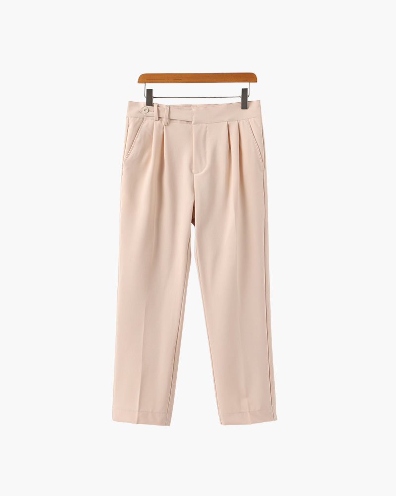 Alessio Romano | Tailored Pleated Trousers with Refined Structure For Men