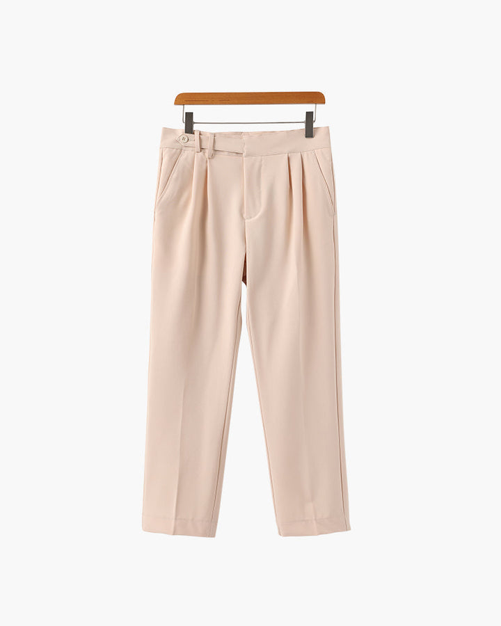 Alessio Romano | Tailored Pleated Trousers with Refined Structure For Men