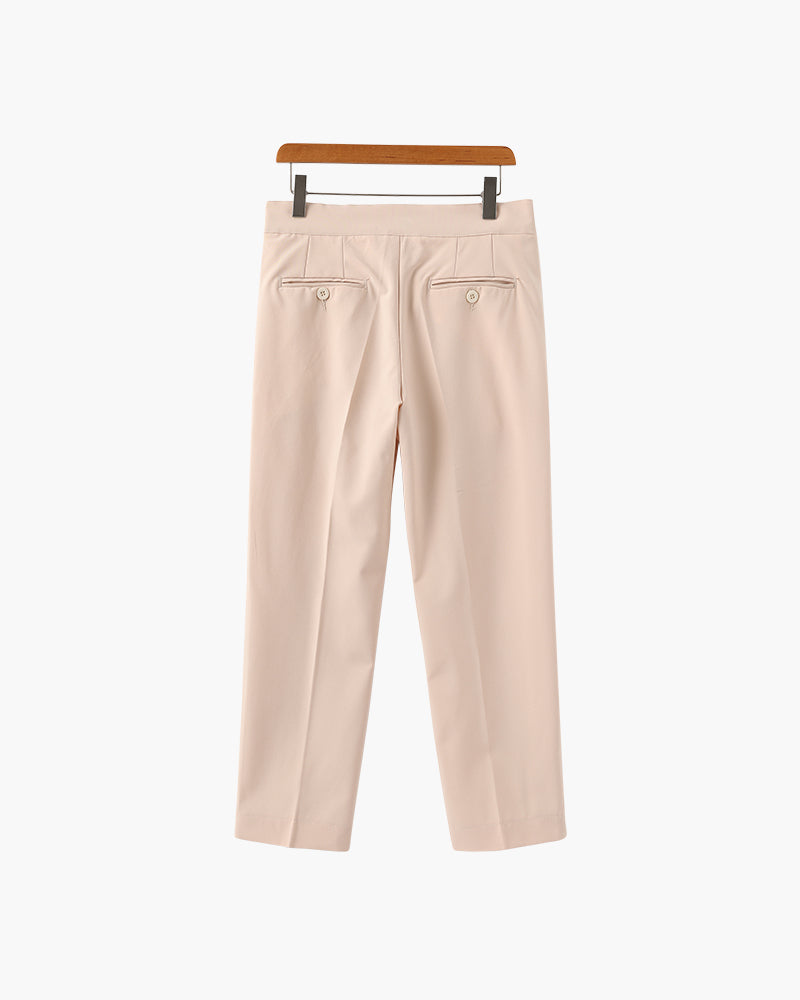 Alessio Romano | Tailored Pleated Trousers with Refined Structure For Men