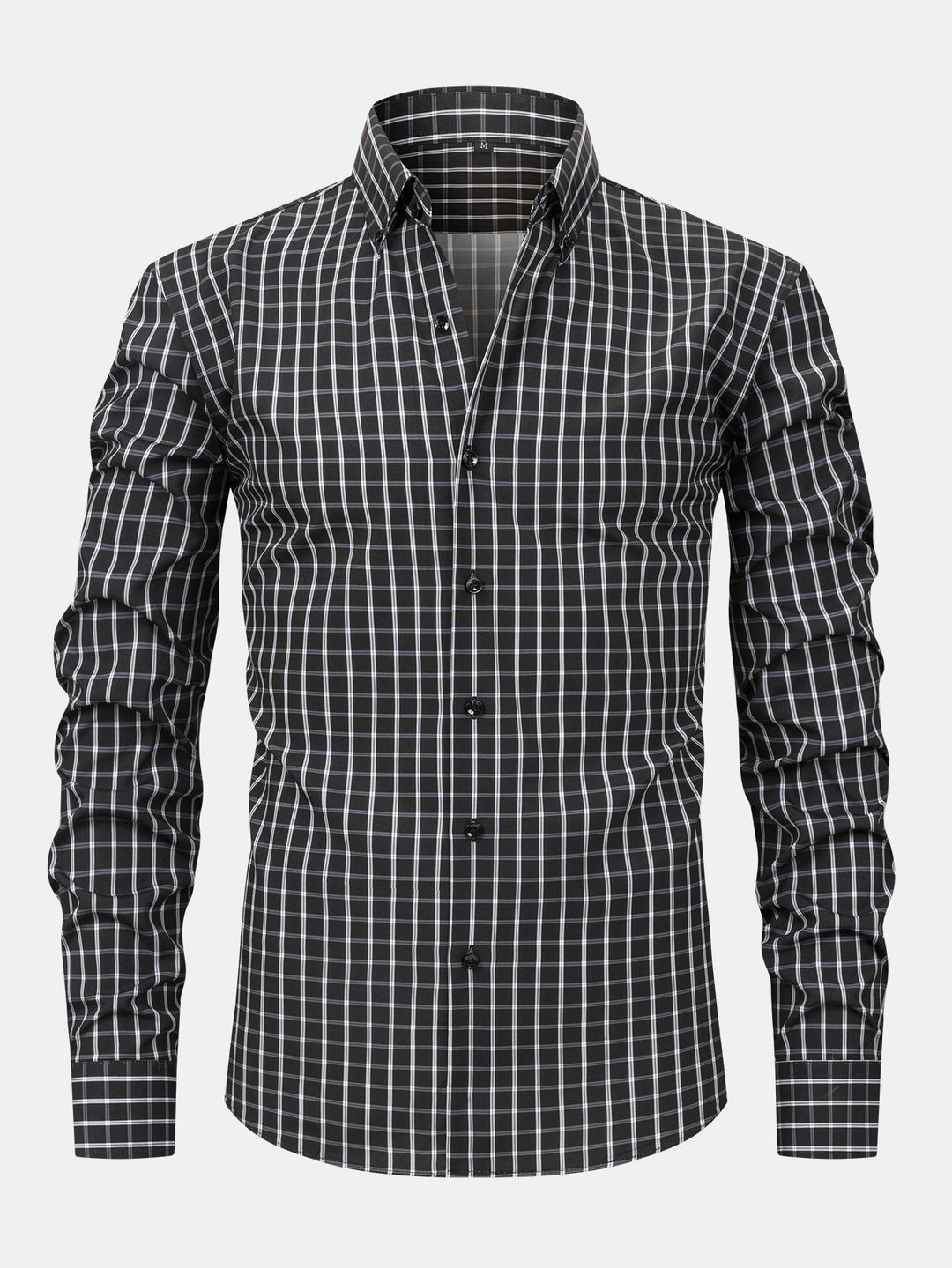 Long Sleeve Checkered Shirt with Buttons