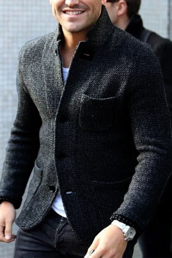 Luca Bellamy | Tailored Knit Button Jacket For Men