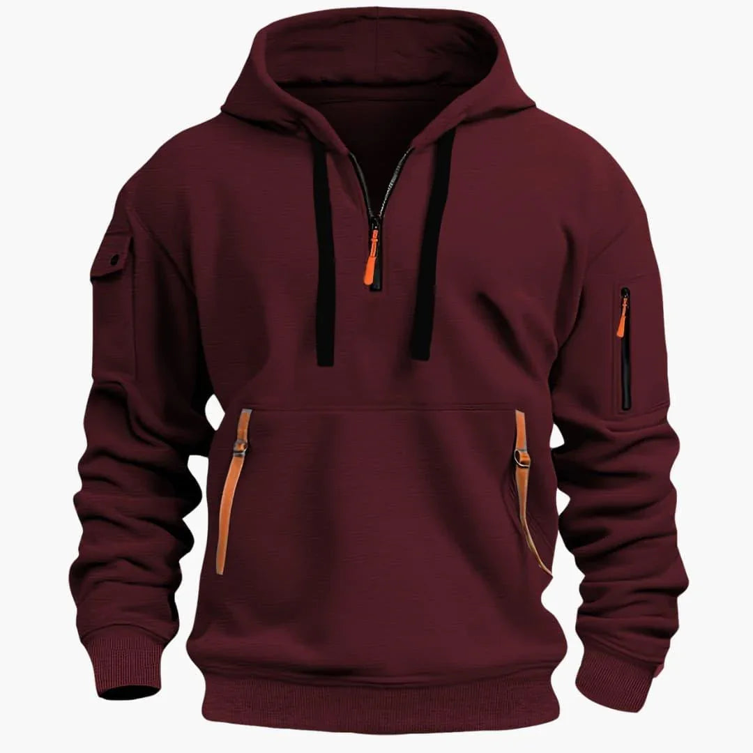 Mason Whitaker | Utility Half-Zip Hoodie For Men