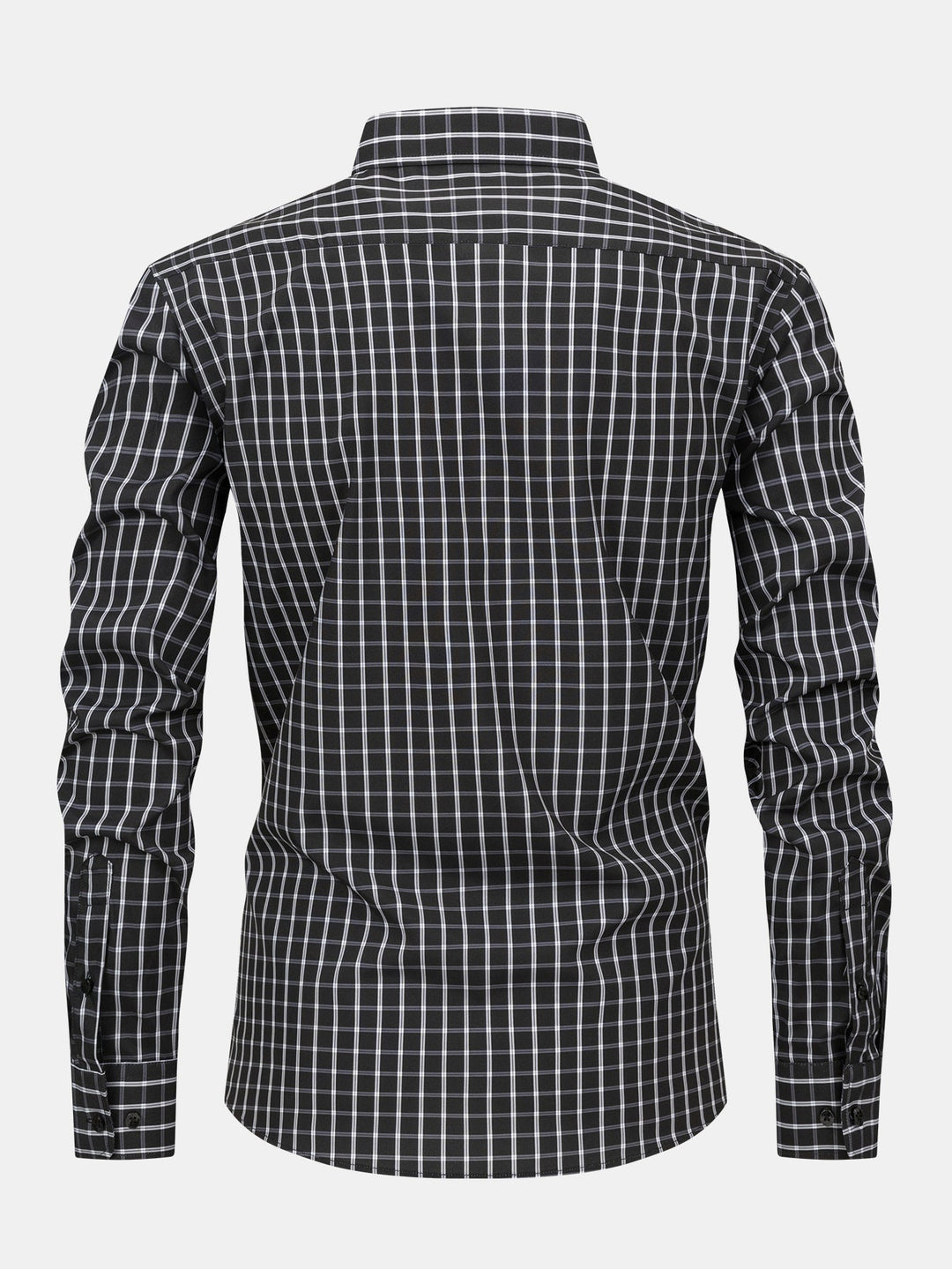 Long Sleeve Checkered Shirt with Buttons