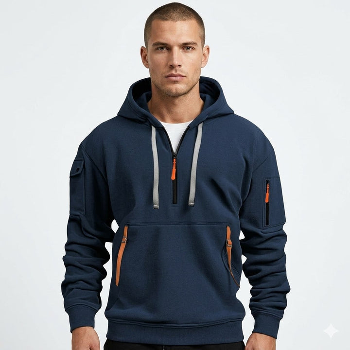 Mason Whitaker | Utility Half-Zip Hoodie For Men