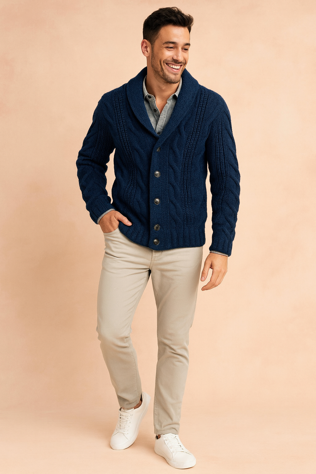 Luca Moretti | Premium Knit Cardigan For Men