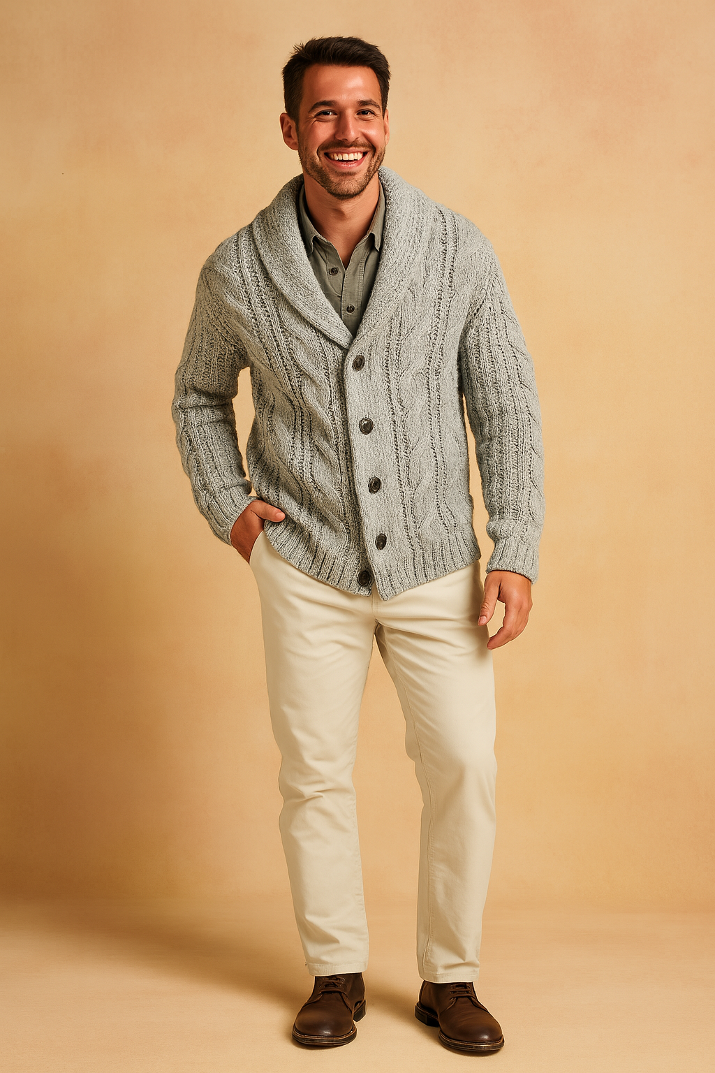Luca Moretti | Premium Knit Cardigan For Men