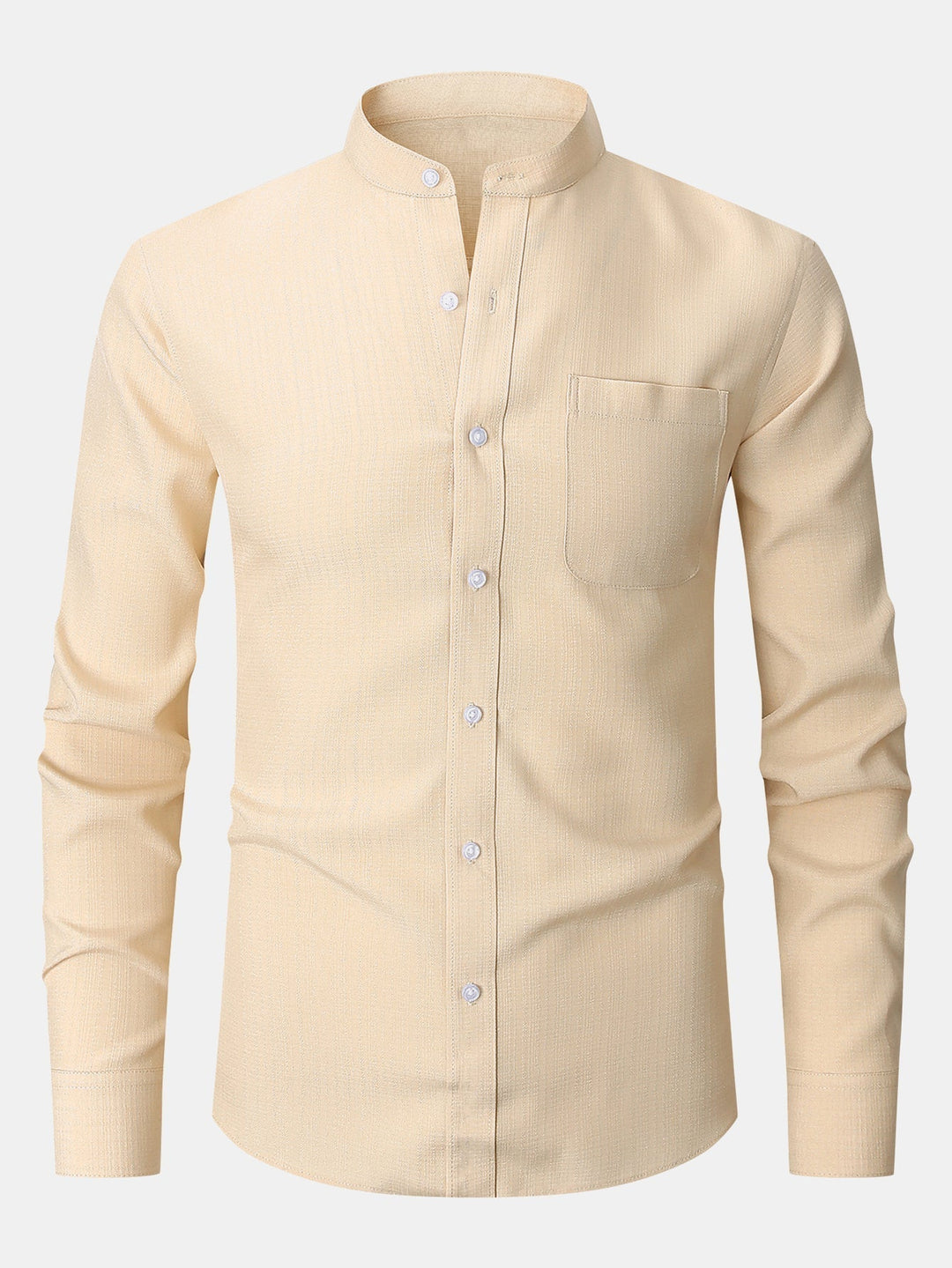 Textured Long Sleeve Turtleneck Shirt
