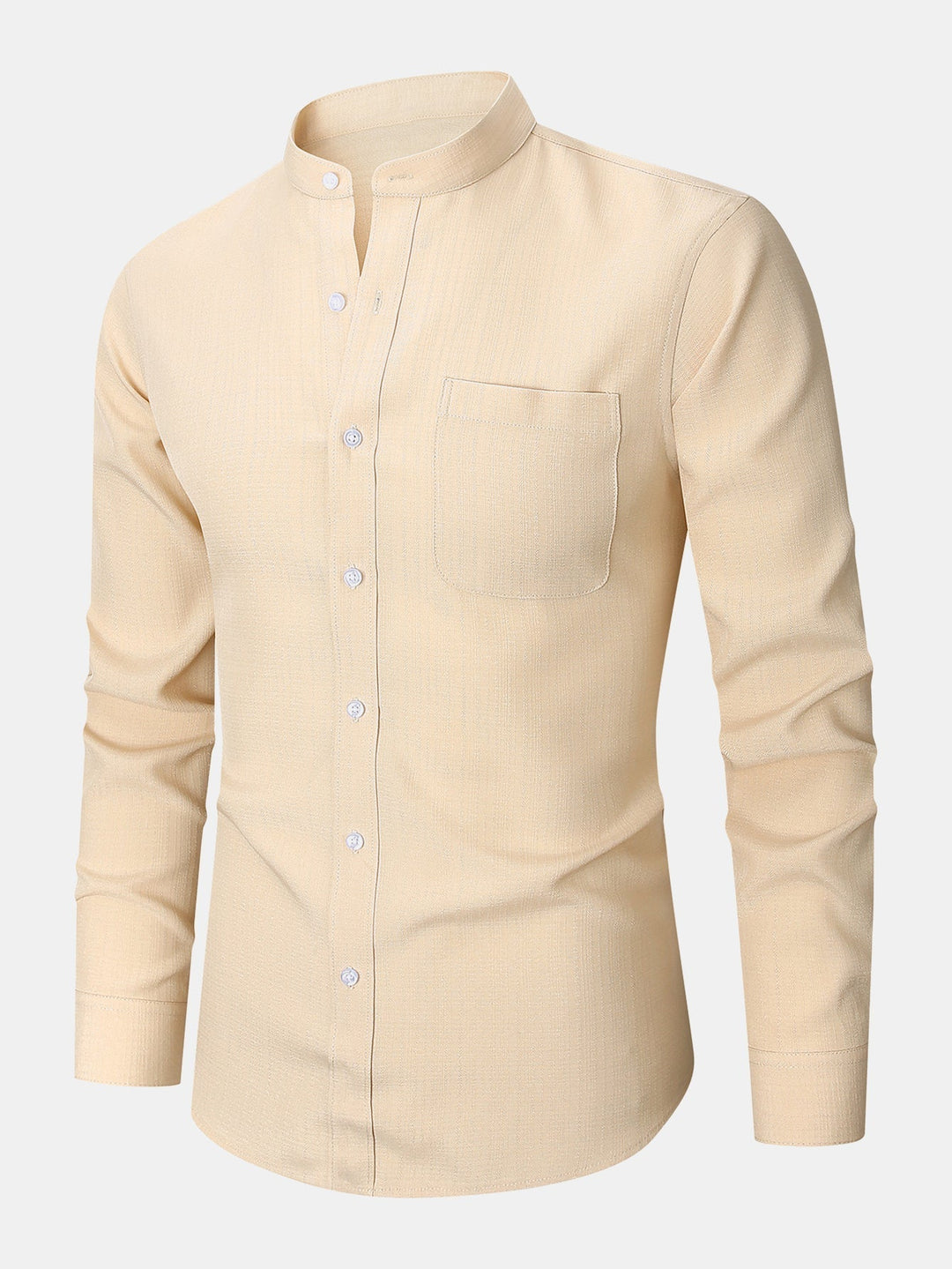 Textured Long Sleeve Turtleneck Shirt