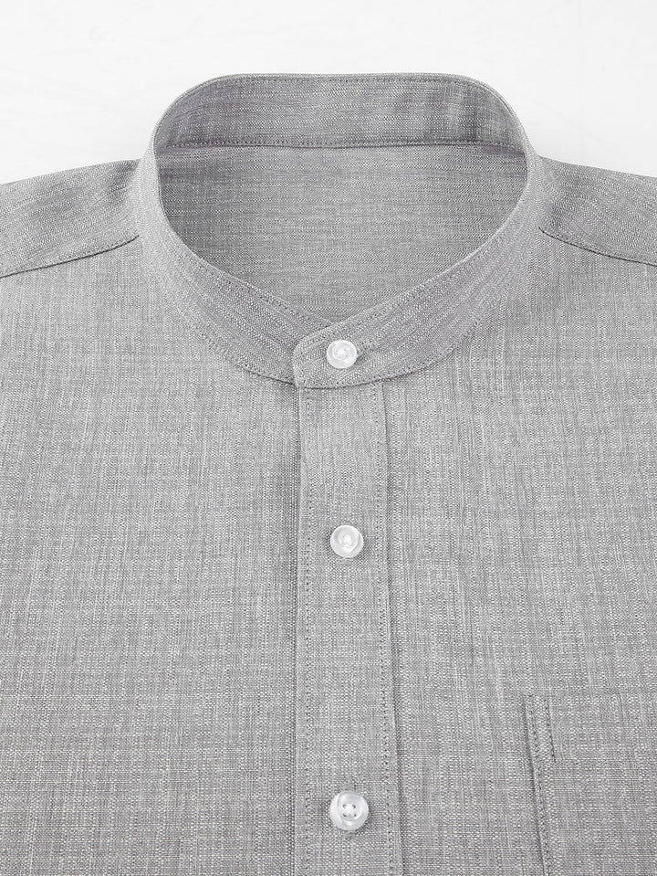 Textured Long Sleeve Turtleneck Shirt