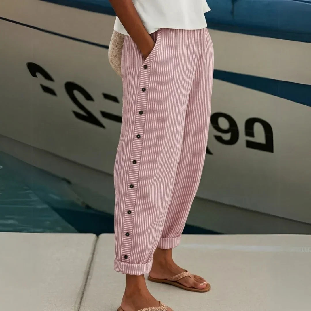 Portofino Linen Striped Pants