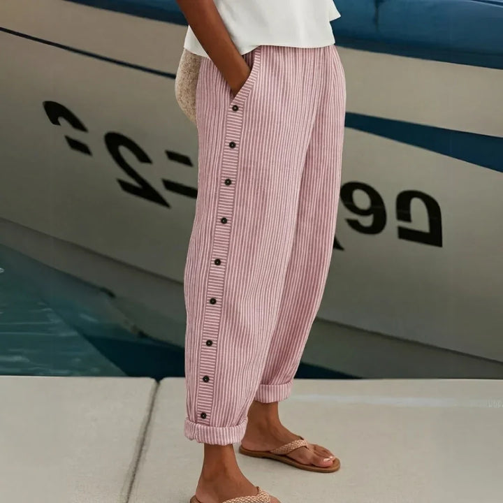 Portofino Linen Striped Pants