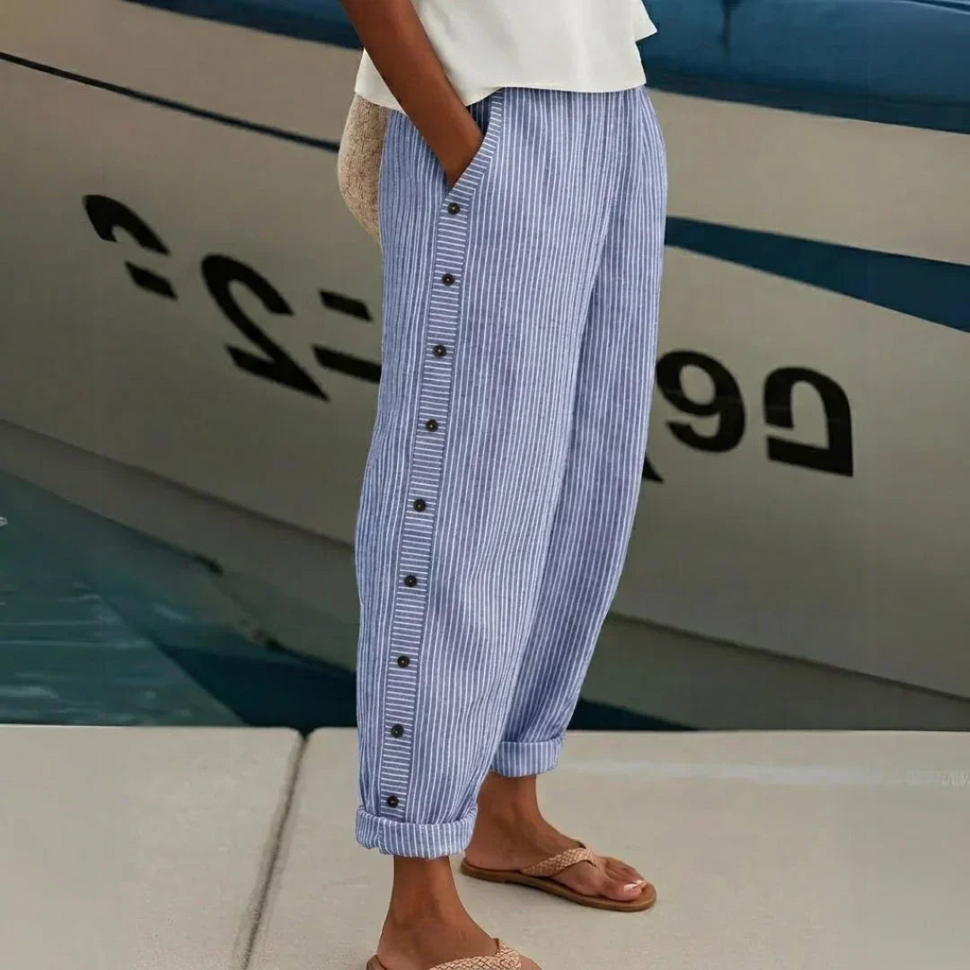 Portofino Linen Striped Pants