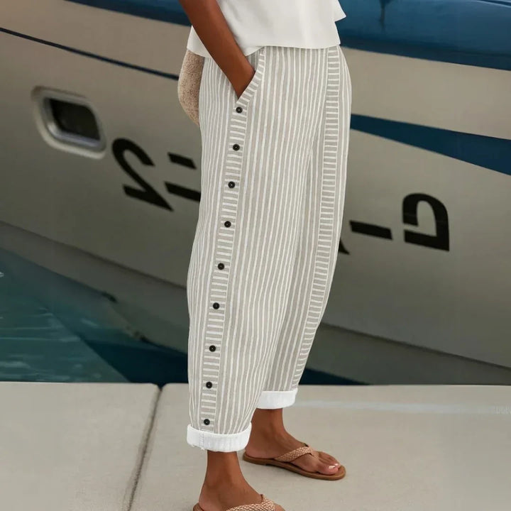 Portofino Linen Striped Pants