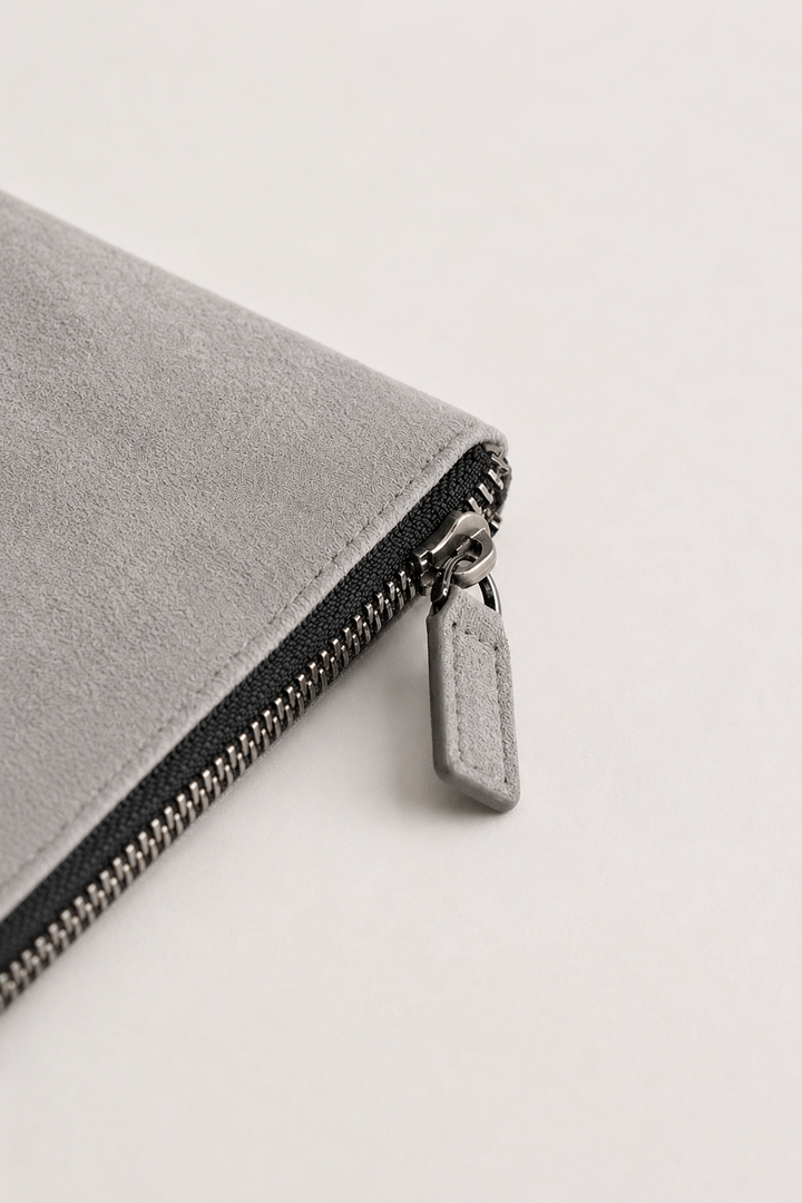 Alcantara Clutch Bag Moonstone Gray