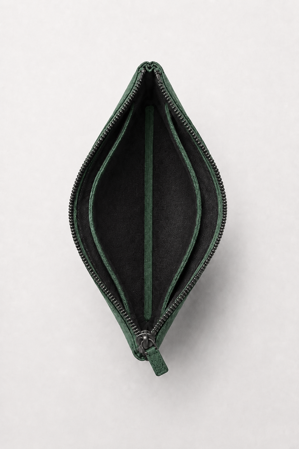 Alcantara Clutch Bag Midnight Green